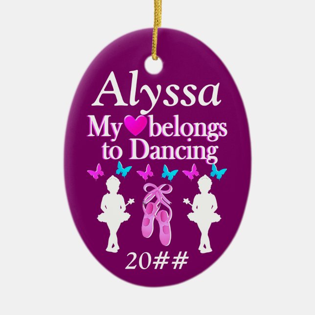 MON COEUR APPARTIENT À DANSER UN ORNEMENT PERSONNA (Devant)