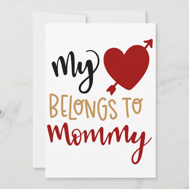 Mon coeur appartient à la carte maman (Devant)