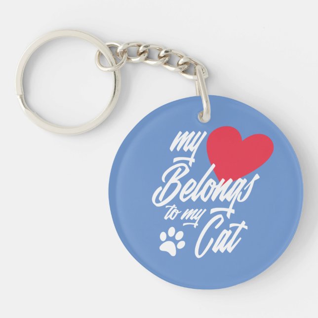 Mon coeur appartient à mon chat Valentine | Porte- (Devant)