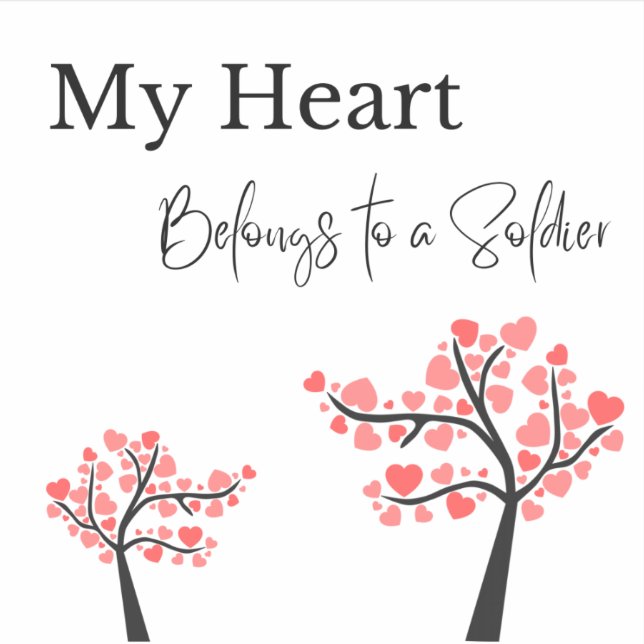 Mon coeur appartient à un autocollant de soldat (Devant)