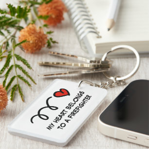 Mon coeur appartient à un pompier cadeau romantiqu
