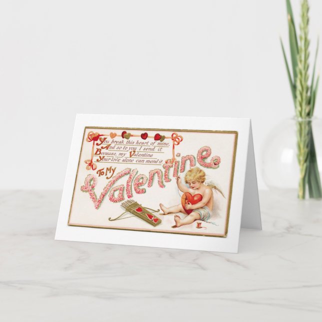 Mon Coeur Croustillant À Ma Carte De Voeux Valenti (Devant)