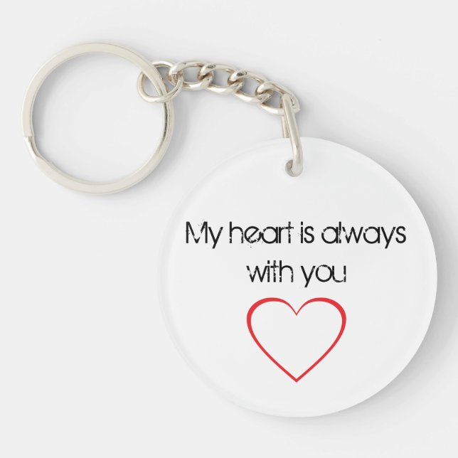 Mon coeur est toujours avec vous porte - clé (Devant)
