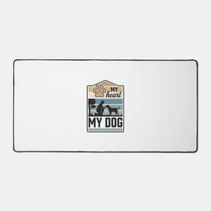 Mon cœur Mon chien Gravure vintage Design pour ama