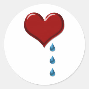 Mon coeur pleure Stickers Saint Valentin