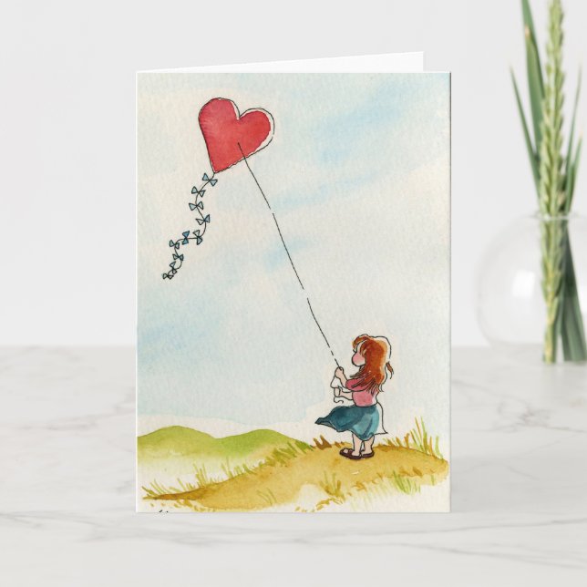 Mon coeur sur une carte de ficelle (Devant)