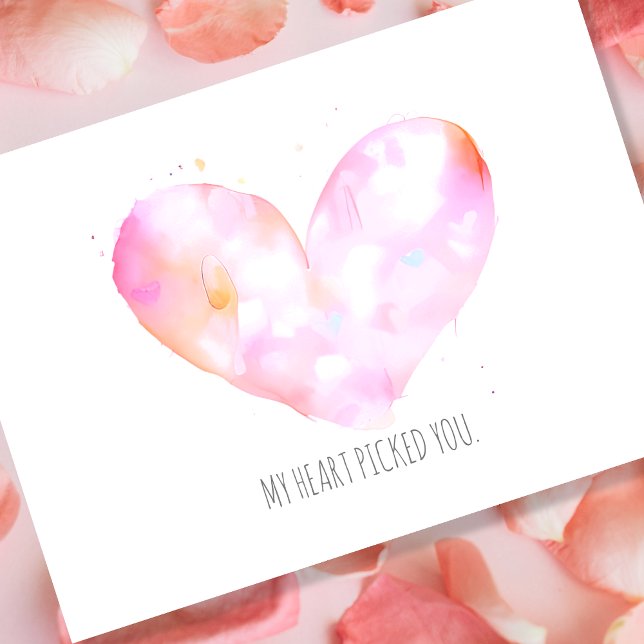 Mon coeur vous a saisi texte personnalisé Carte Sa (Créateur téléchargé)