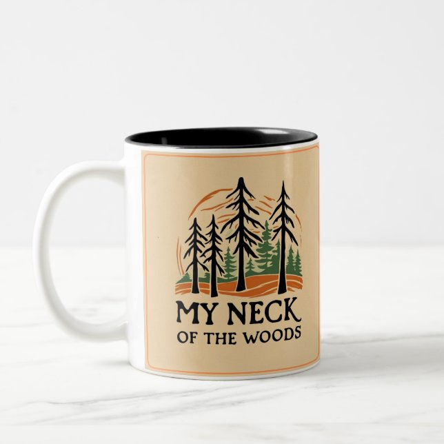 Mon cou de la Mug de café Woods (Deux tonalités) (Gauche)