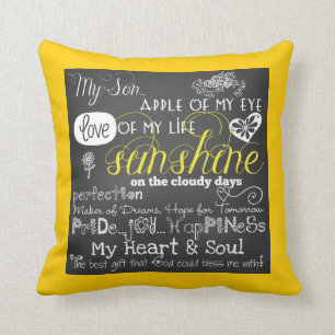 Mon coussin d'amour et d'inspiration de fils