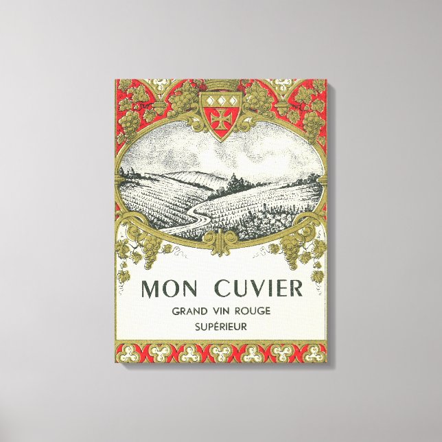 Mon Cuvier Wine LabelEurope Canvas Print (Front)