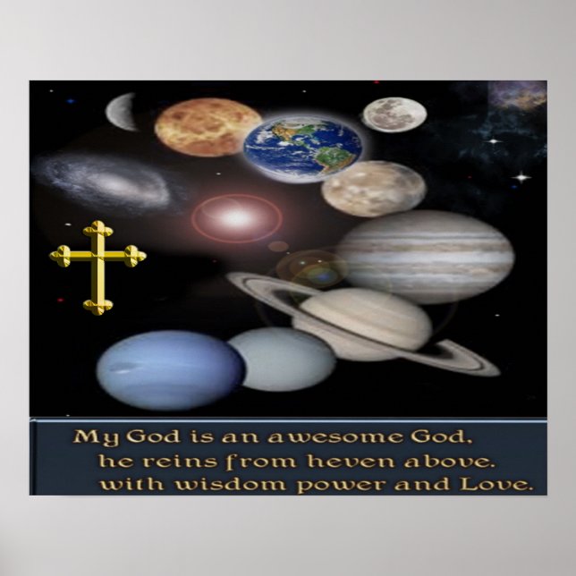 Mon Dieu est une affiche géniale de Dieu (Devant)