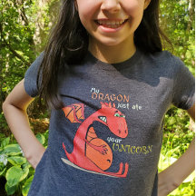Mon Dragon mange ton t-shirt pour enfants Unicorn