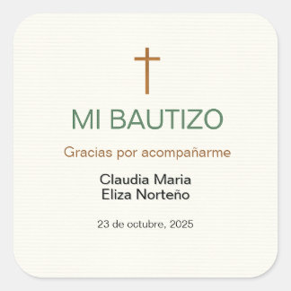Mon Étiquette Personnalisée de Baptême Sticker Bau