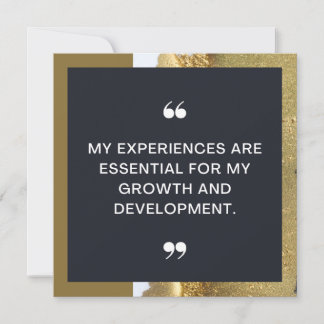 Mon expérience carte d'affirmation positive