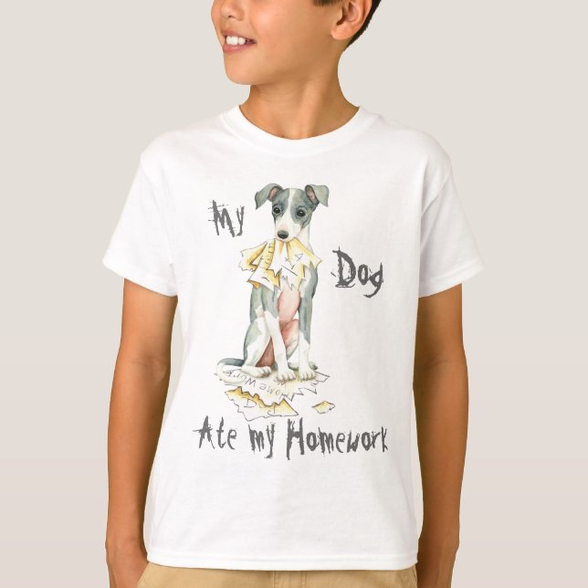 Mon Greyhound Italien A Mangé Mon T-shirt Maison (Devant)
