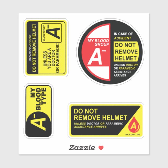 Mon groupe sanguin A Stickers Pack (Feuille)