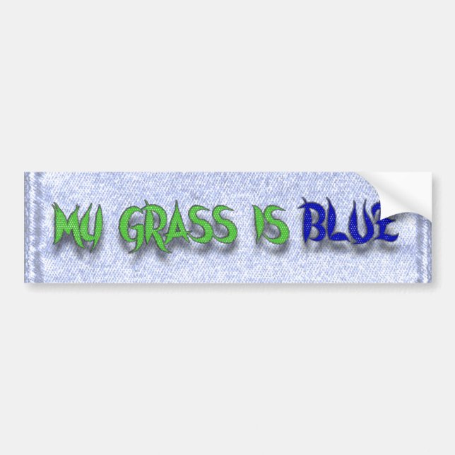 MON HERBE EST AUTOCOLLANT DE BLUE-BUMPER (Devant)