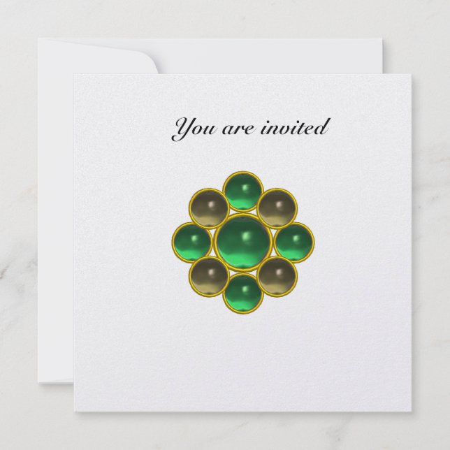 MON jade agate white ice Invitation (Front)