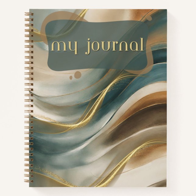 Mon Journal Golden Wave Spiral Carnet (Devant)