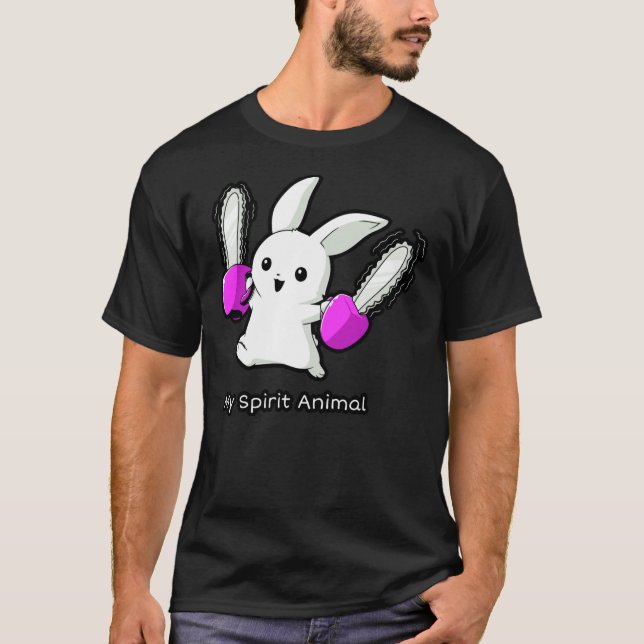 Mon lapin est mignon mais Psycho classique T-shirt (Devant)
