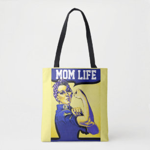 MON LIFE ROSIE THE RIVETER TOTE BAG PURSE