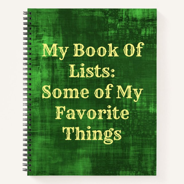 Mon Livre De Listes Carnet Spiral (Devant)