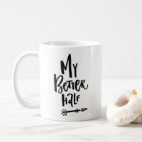 Mon Meilleur Demi-Main Lettré Droite Arrow Mug