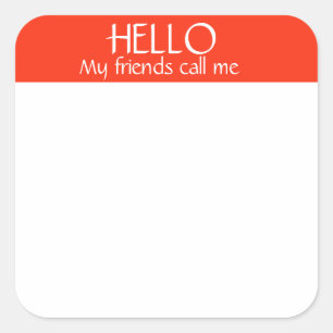 Mon nom d'amis Balise Sticker Badge Funny Party