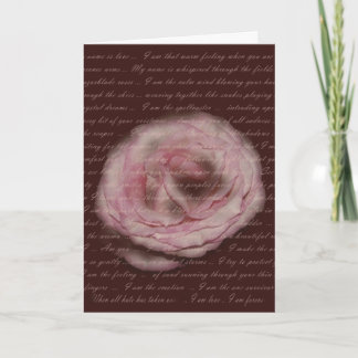 "Mon nom est carte de voeux florale de poésie