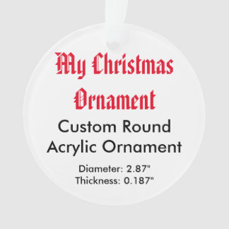 Mon ornement acrylique fait sur commande de Noël