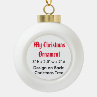 Mon ornement en céramique de boule de Noël (arbre