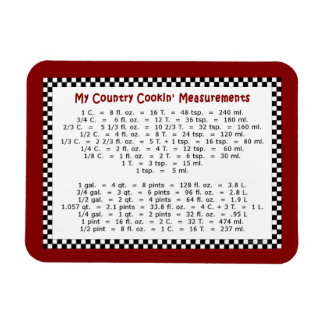 Mon pays Cookin' Measurements 4"x3" Magnet photo