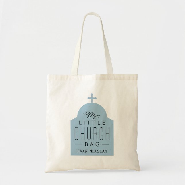 Mon petit sac d'église mignon bleu dôme orthodoxe  (Devant)