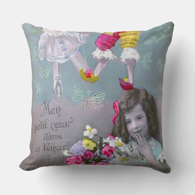 Mon petite coeur dans ce baiser 2 throw pillow (Front)