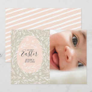 Mon premier Carte photo de fille de Pâques personn