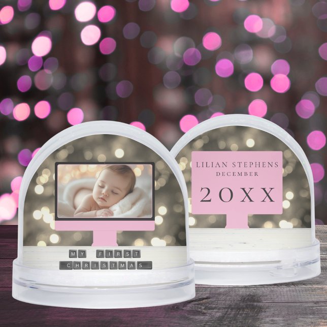 Mon premier Noël Baby Photo Globe de neige (Créateur téléchargé)