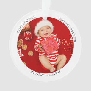 Mon premier Noël bébé photo grand-mère vacances