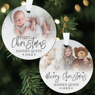 Mon Premier Noël Script Nouveau Bébé Photo