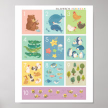 Mon premier numéro de comptage 123 Animaux Poster