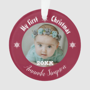 Mon premier ornement encadré de flocon de neige de