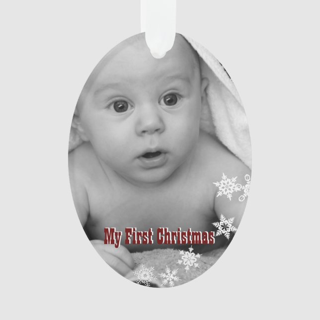 Mon premier ornement photo de bébé personnalisé de (devant)