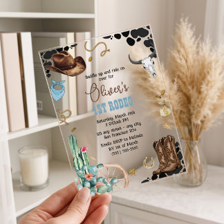 mon premier rodéo Invitation d'anniversaire