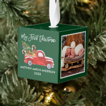 Mon premier Sucre de canne de Camion Rouge de Noël