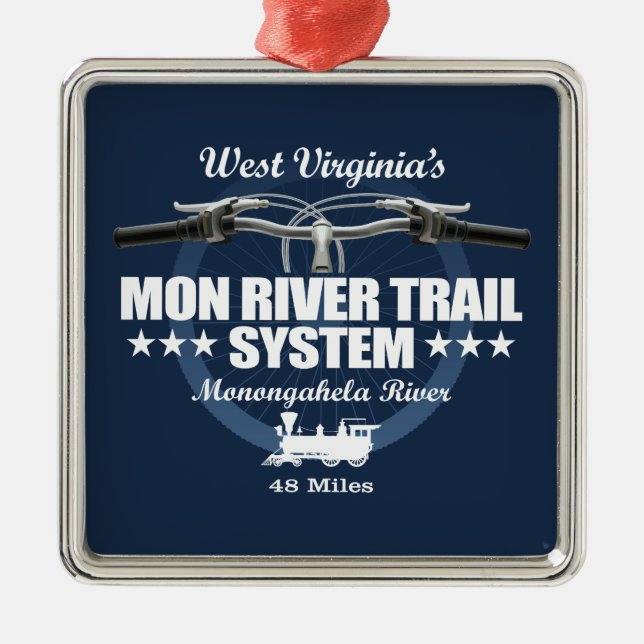 Mon River Trail (H2) Metal Ornament (Front)