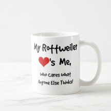 Mon rottweiler m'aime - tasse de café de