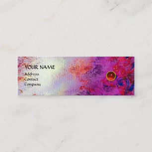 MON RUBY, AGATA , bright red violet grey pearl Mini Business Card