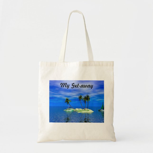 Mon sac fourre-tout tropical à plage d'île de (Devant)