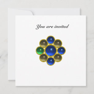 MON sapphire agate white Invitation