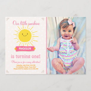Mon soleil Petite invitation à l'anniversaire du s