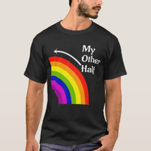 Mon T-shirt assorti gauche d'arc-en-ciel d'autre